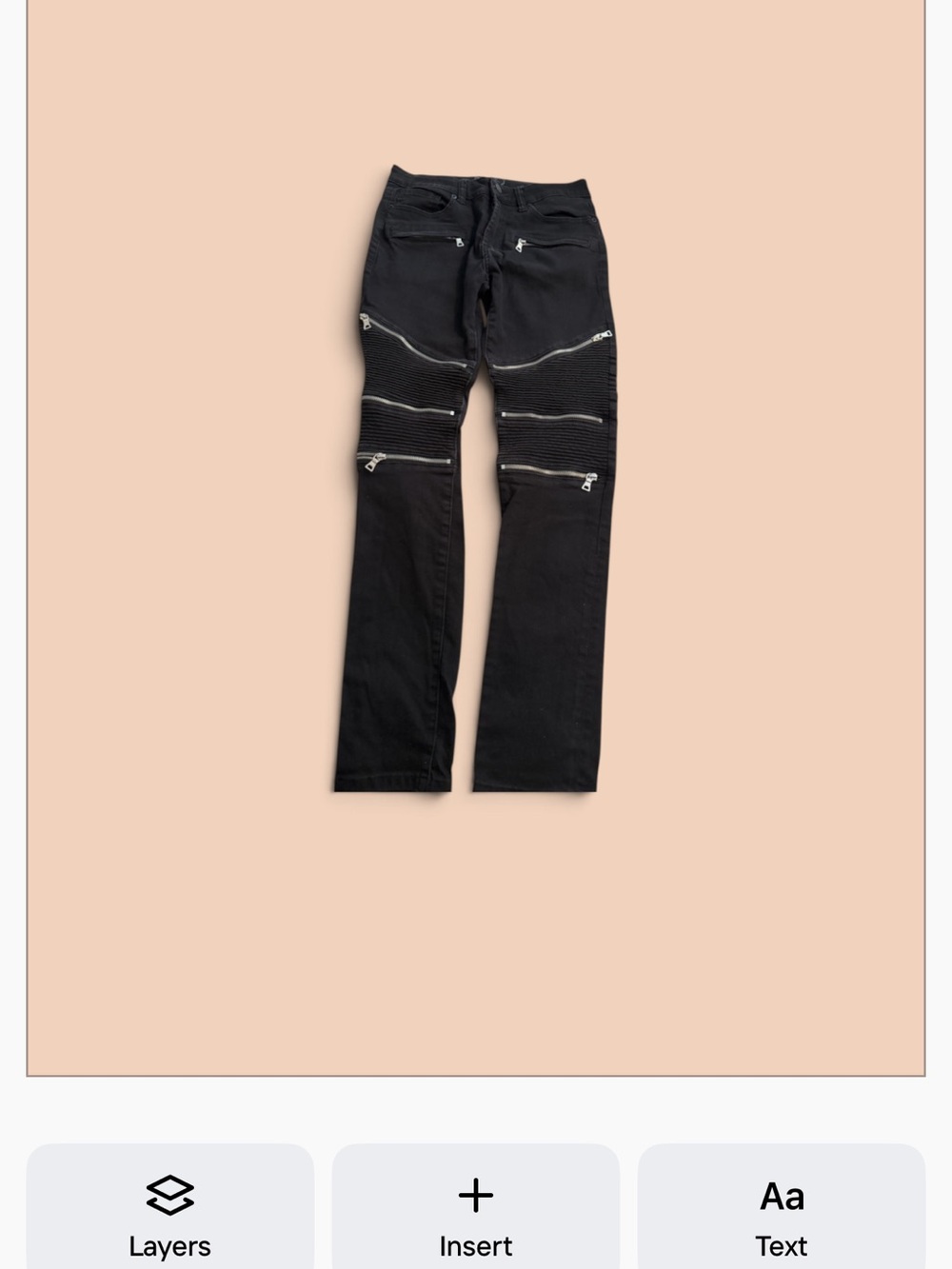 Women’s Black Moto Zip-Detail Jeans